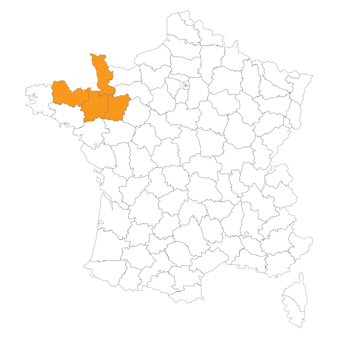 Carte Bretagne Normandie